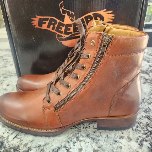 Freebird Men's Tan Leather Lace-Up Boots - Picture 3 of 4